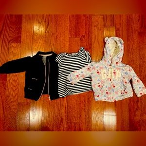 Baby girl 12 months assorted sweater and shirt bundle gap/Tahari